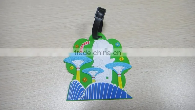 soft pvc luggage tag/bussiness card size luggage tag/luggage tag loop strap