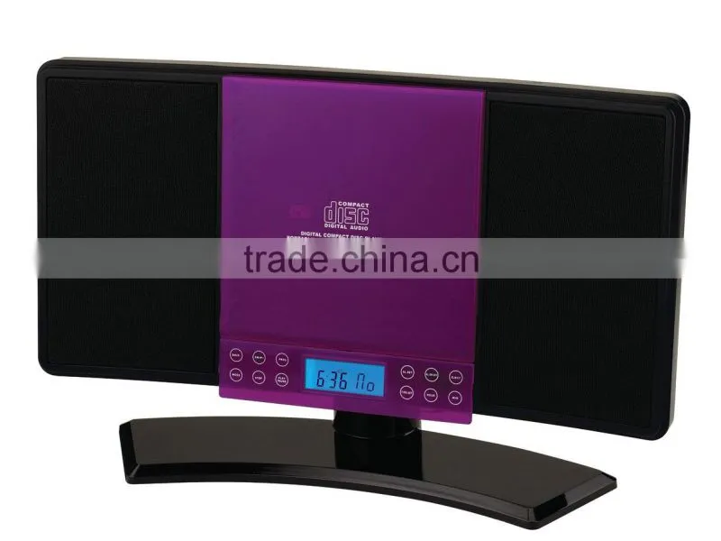 Vertical CD player with stand
