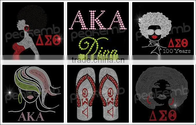 Hot Sale Rhinestone AKA DIVA Applique Transfer 2014 New Design