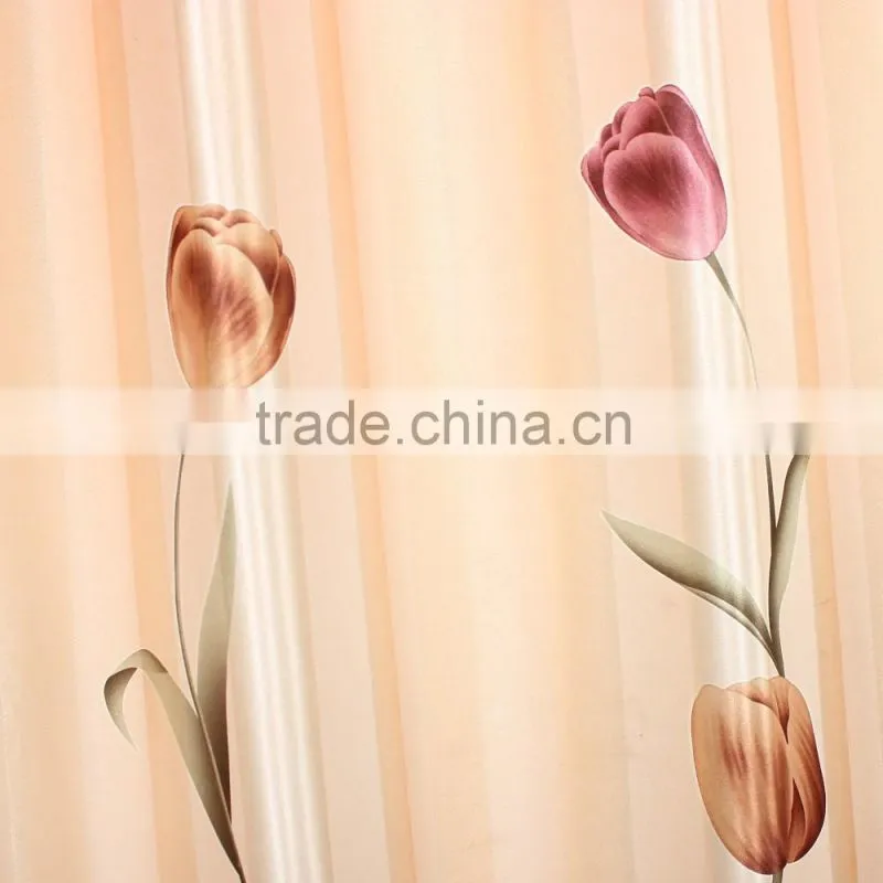 zhejiang blackout curtain with printing flower ,yiwu market fabric
