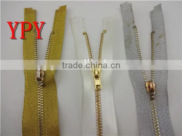 metal zipper satin tape quality as YKK zipper