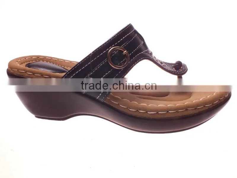 Ladies shoes fashion design mark-thread comfortable sole slipper with factory price