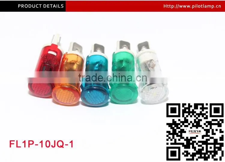 FILN high light waterproof plastic 10mm 230v white led switch board lamp 110v indicator light