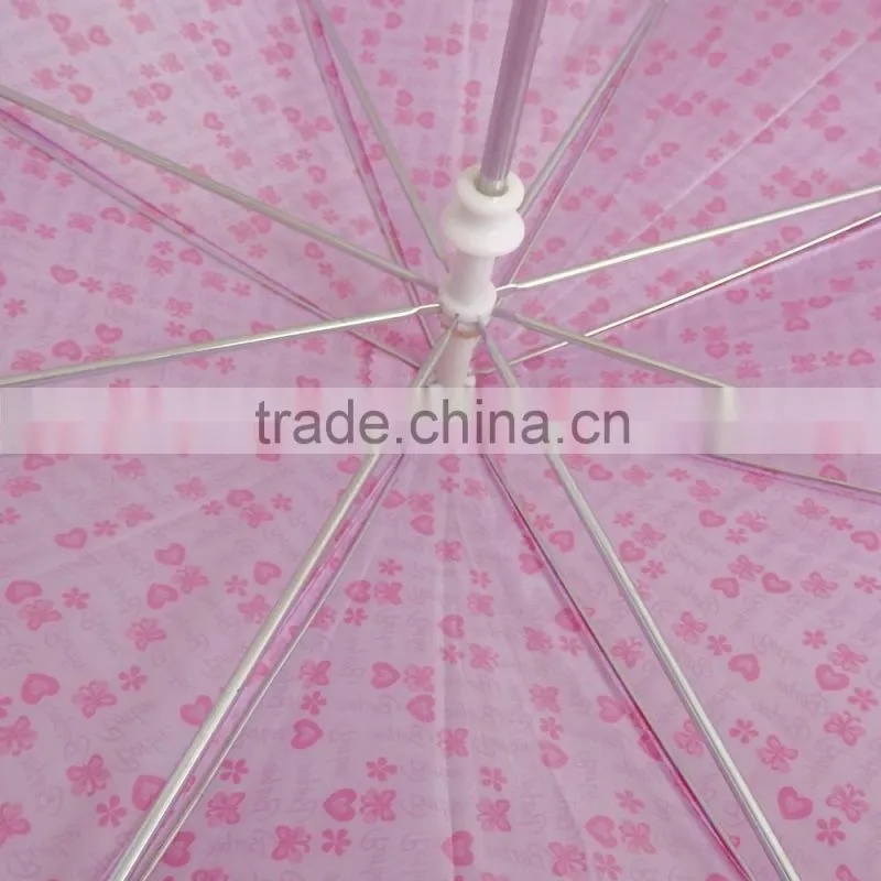 Bright colored manual open straight kids umbrella