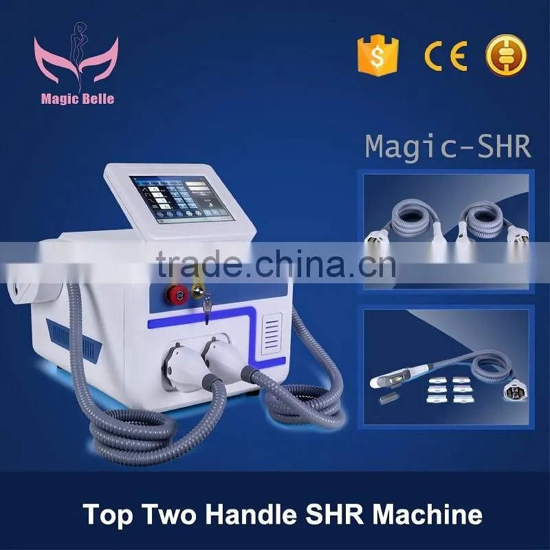 Micro machine Double Handle ipl shr hair removal laser machine for home use