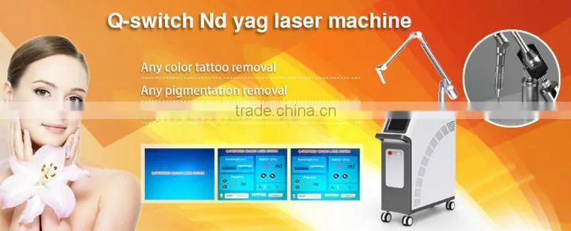 2017 new Q switch nd yag laser/tattoo removal in laser beauty equipment