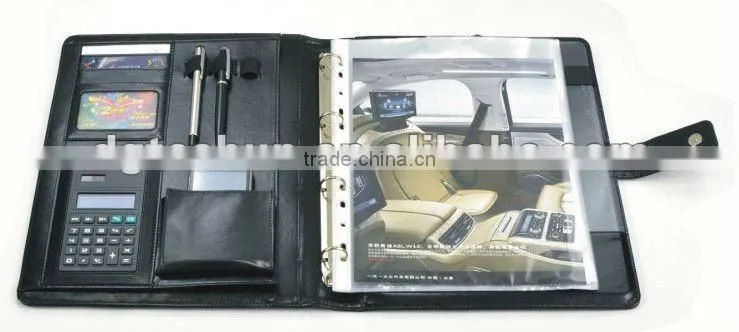 A4 faux leather business portolio