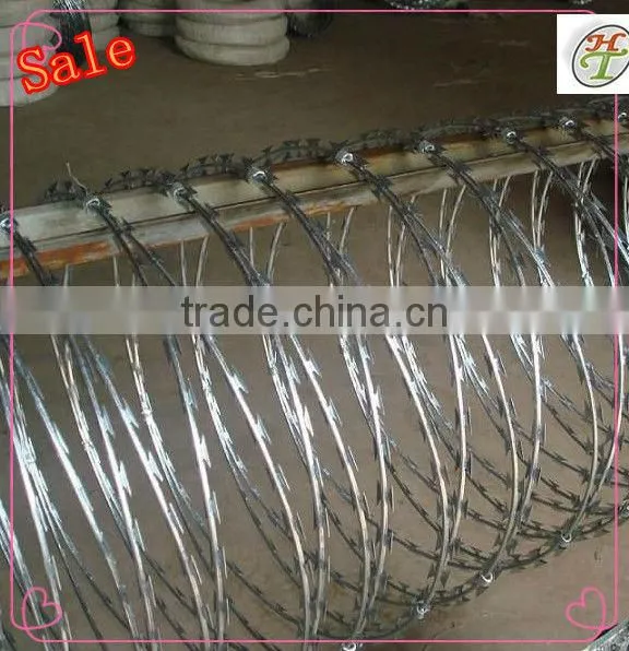 single coil razor barbed wire CBT60 core wire diameter