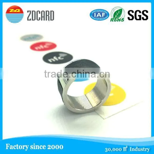 customized smart rfid ring with NFC chip inside support ISO14443, ISO 18092 protocol
