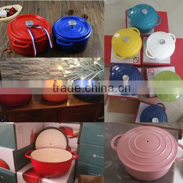 China color enamel coated cast iron casserole pot with low price