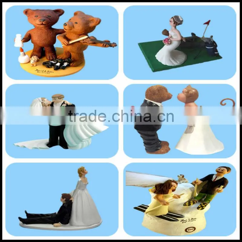 Gay bear wedding cake topper