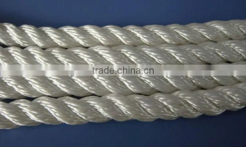 3/4strands polyester mooring rope for ship