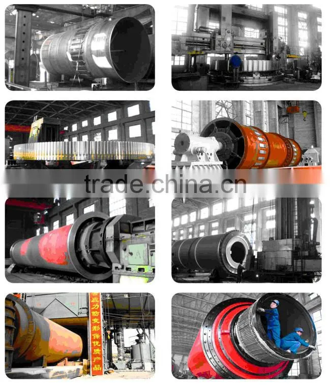 Rotary kiln for drying chalk limestone