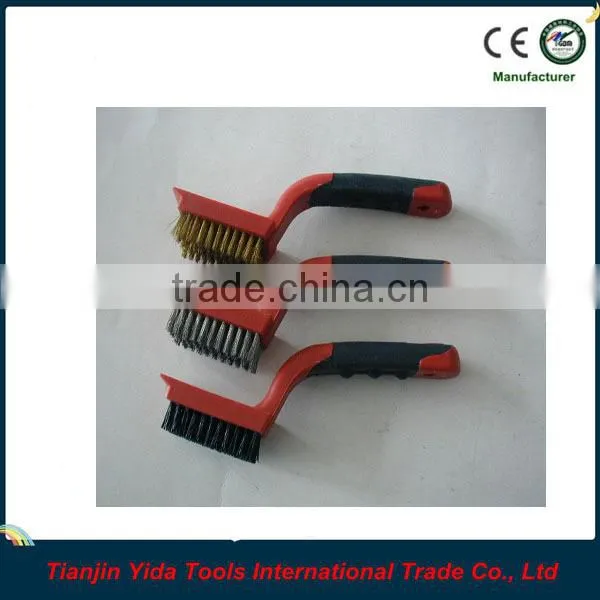 3PCS Two-color Handle Steel Wire Brush
