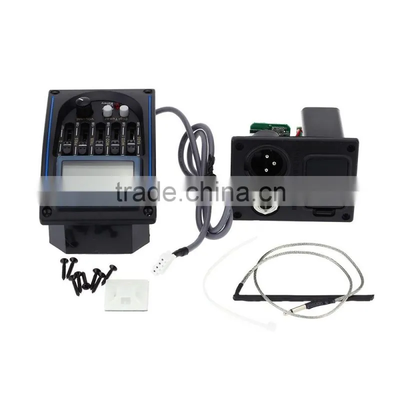 High Quality EQLC-5 5-Band EQ Equalizer System Acoustic Guitar Preamp Piezo Pickup LCD Screen Tune