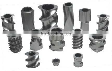 38 CrMoAlA or W6Mo5Cr4V2 twin screw Screw element