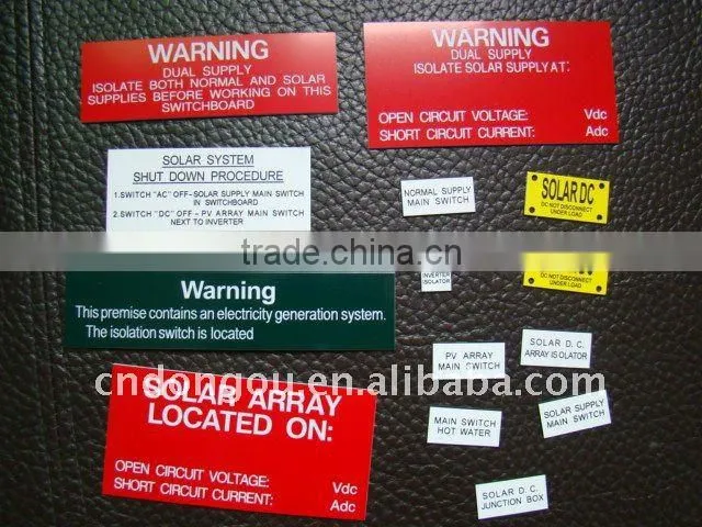 ABS adhesive PVC Label 3m clear stickers