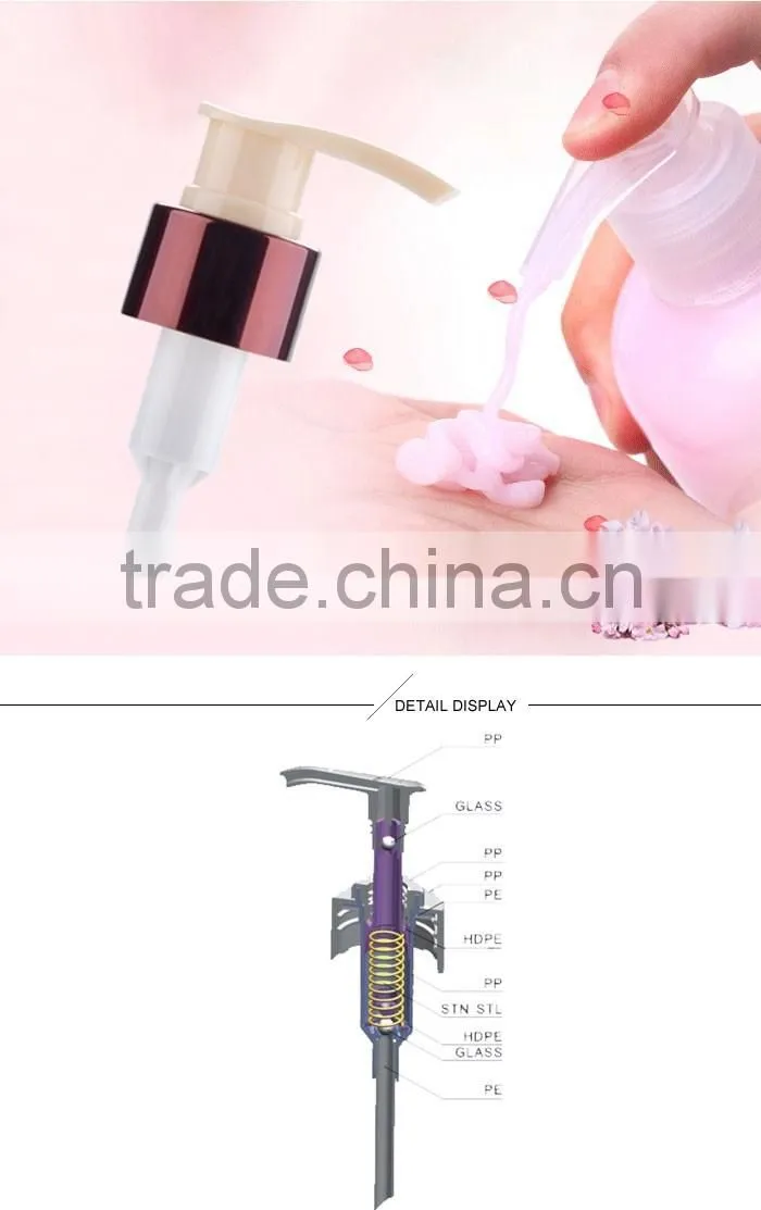 24/28mm plastic lotion pumps with many different head options