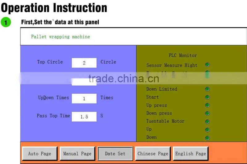 Pallet wrapping mchine