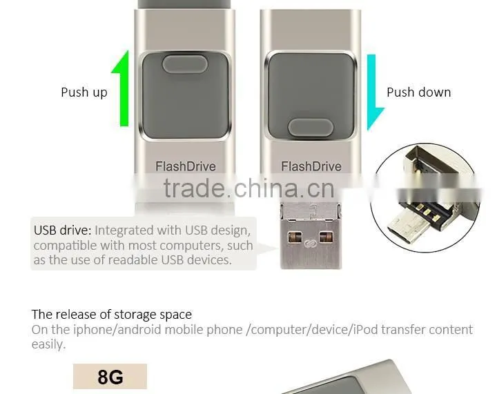 Portable Wholesale 16GB Smartphone OTG USB Flash
