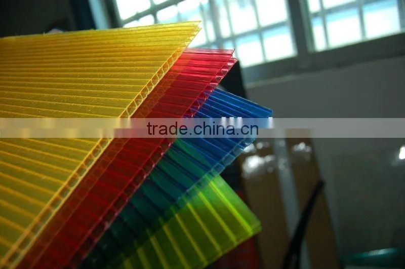 highlight transmission twin wall pc hollow sheet with ten years warranty