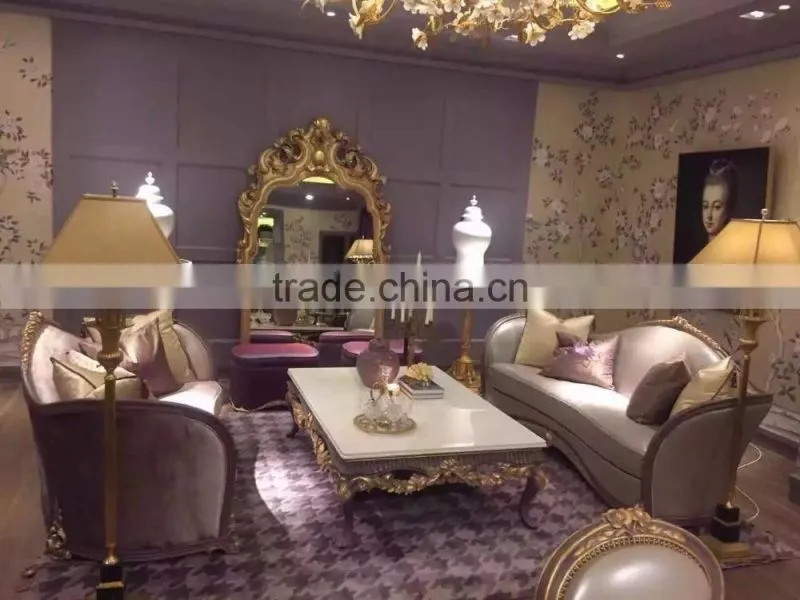 New design solid wood living room sofa furniture luxury wood hand carving fabric sofa set