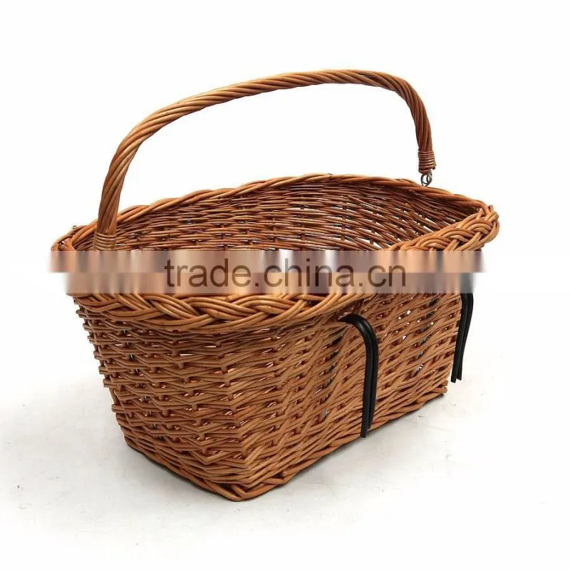 wholesale large wicker bicycle basket, wicker bike carrier basket