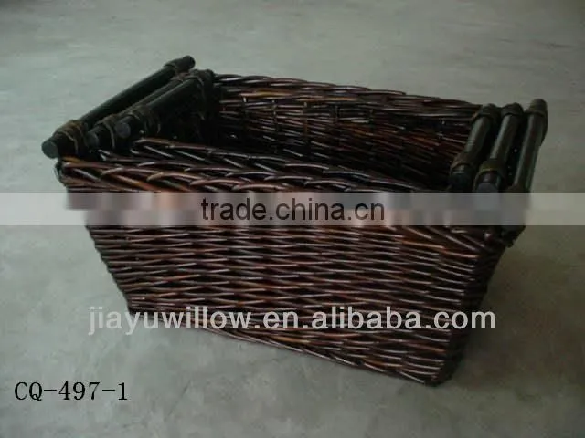 wholesale oval willow wicker gift baskets with handle