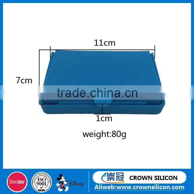 High quality name silicone card holder box for boss