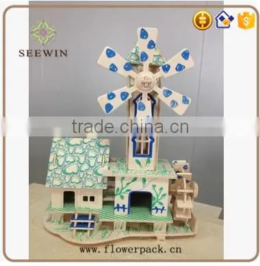 DIY small wood house and windmill house