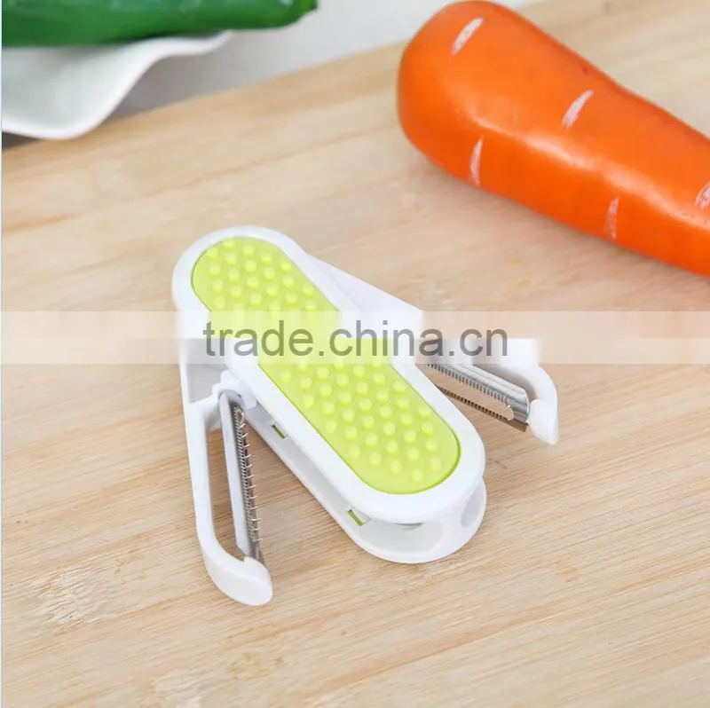 Wholesale Stock Portable Folding 3 In 1 Plane Knife Fruit Vegetable Peelers