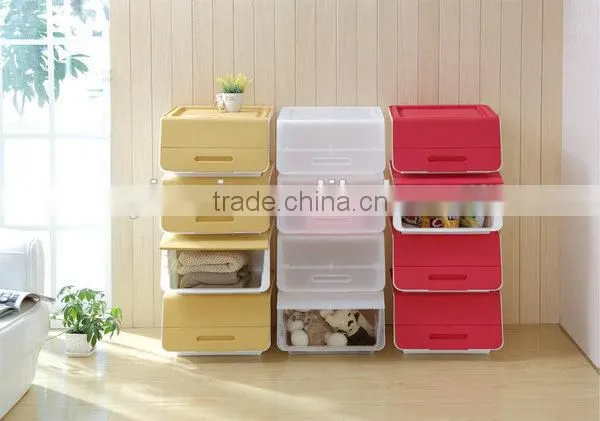 new design ,PP plastic storage box with a lifted cover