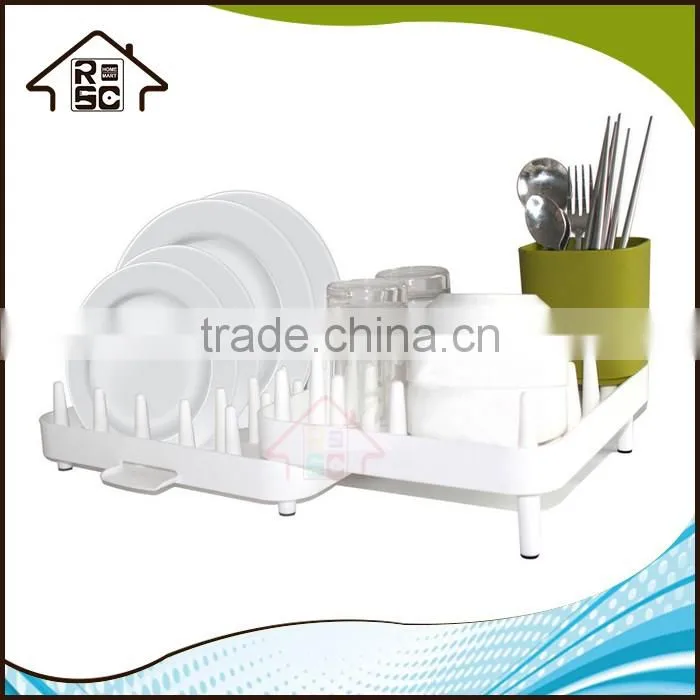 NBRSC Adjustable Plastic Dish Plate Drying Rack Kitchen Drainer Draining Holder Storage Tray
