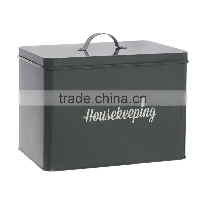 Large capacity metal housekeeper tool box storage container for household use