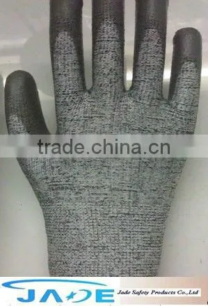 Cut Resistance Gloves and Grey PU Palm Coated