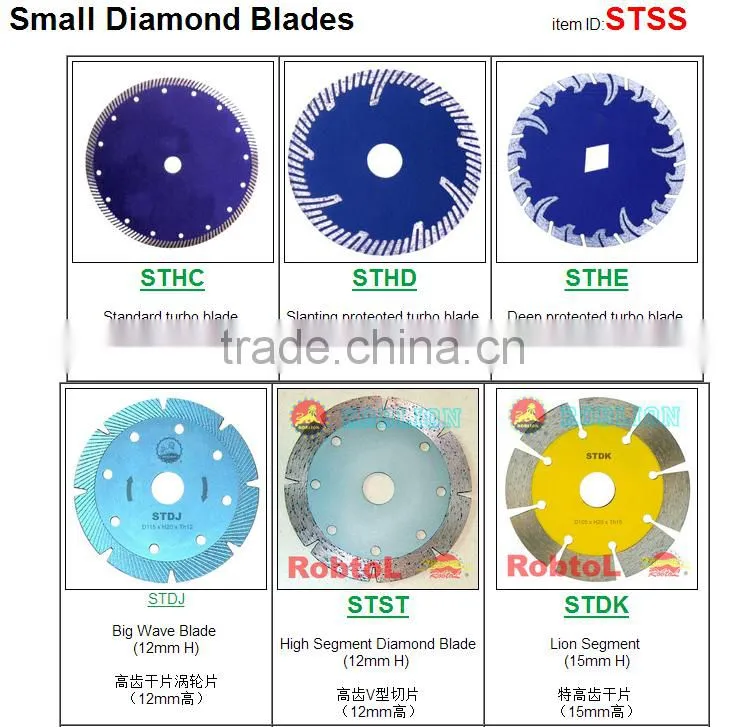 4" 105mm Diamond Blade Turbo Deep Tooth Triangle Grinding Wheel Stone Tile Saw Blade Cutting Marble Abrasive Cutter Disc