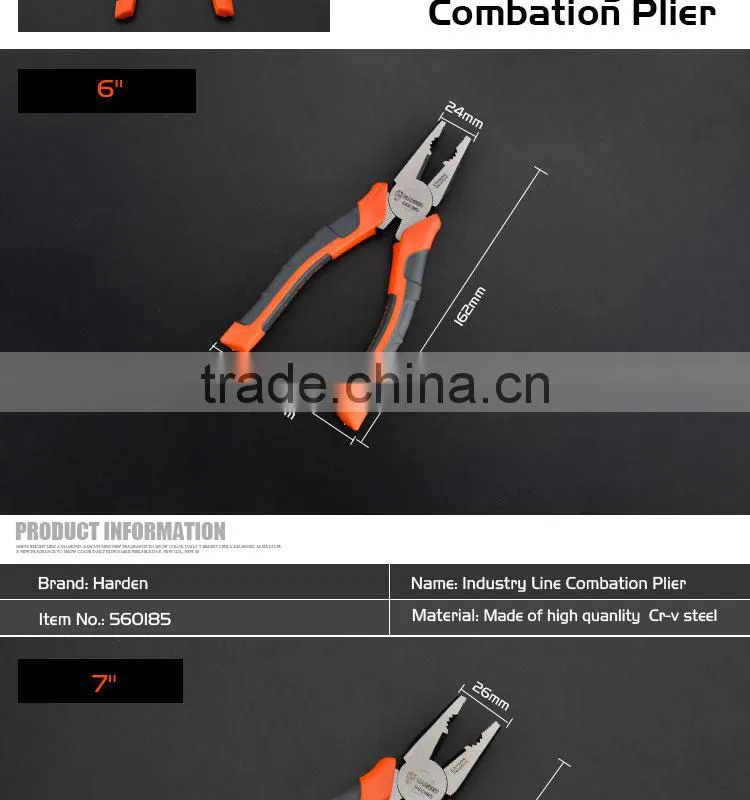 Industry line combination plier OEM ODM style handle combination tools
