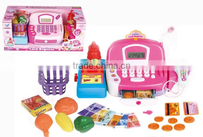 2016 hot sell children cash register supermarket toy in China