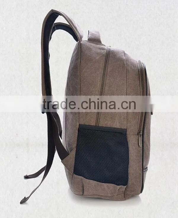 High quality Canvas school backpack for laptop