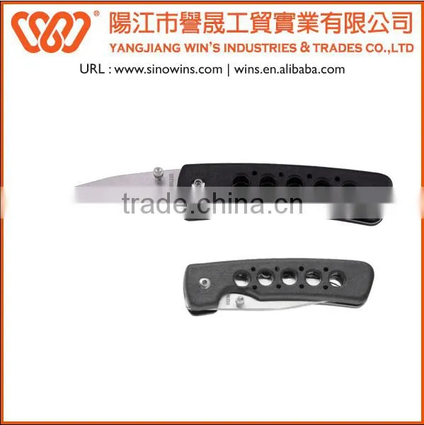 A21-S006 Stainless Steel Spring Loaded Blade Camping Tool Pocket Knife