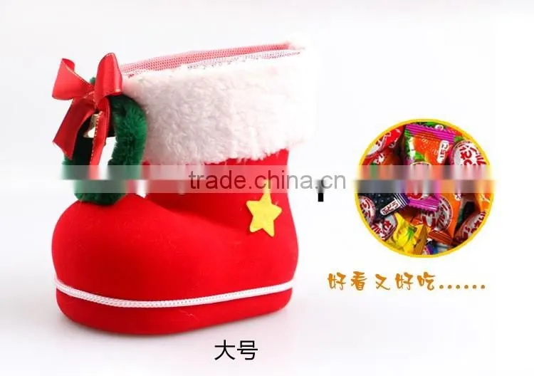 Top Quality Creative Christmas Gift Boots Candy Gift Box Christmas Decorating