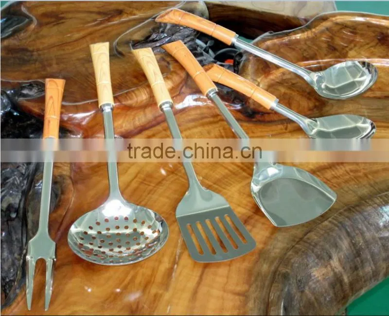Hot sale!!!Promotional 6 PCS plastic handle utensils kitchen