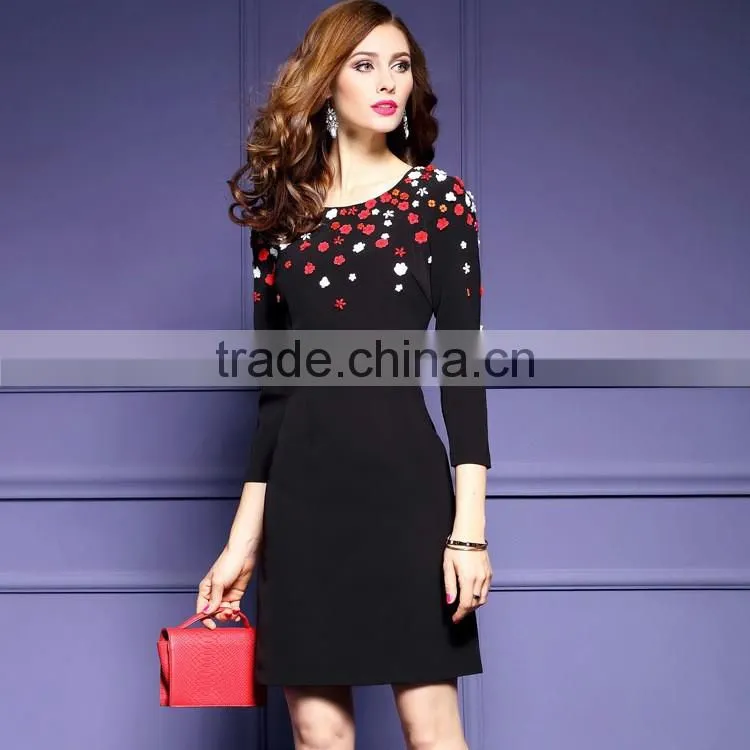 New design beautiful lady one-piece dress new fashion dress 2017 design
