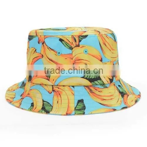 Custom Italy Print Pattern Short Brim Bucket Hat