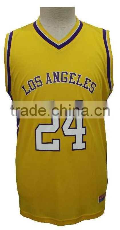 Latest style basketball jersey for 2012 year
