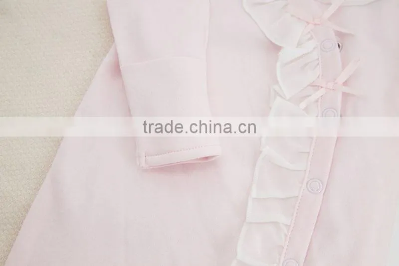 Hot Sale Baby Soft 100% Cotton Spring Autumn Winter Light Pink Newborn Baby Sleeping Bag
