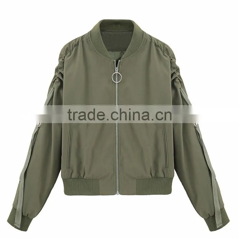 custom men jean jacket wholesale green bomber jacket