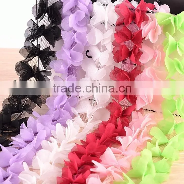handmade decoration chiffon flower for home interior or wedding decoration or clothing