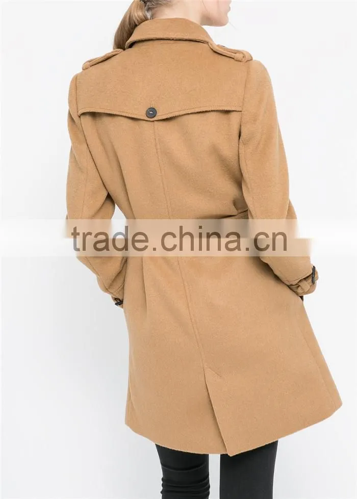 wool blend classic brown womens winter jacket and coat