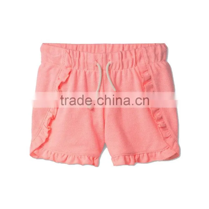 2017 custom girls ruffle shorts wholesale baby clothes girls children's clothes